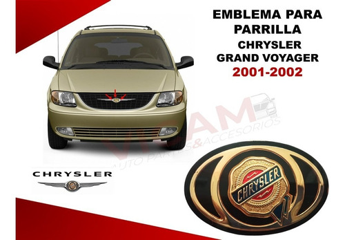 Emblema Para Parrilla Chrysler Grand Voyager 2001-2002 Foto 2