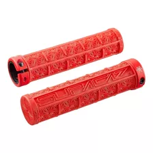 Manopla Punho Supacaz Grizips Com Trava Preta Mtb 32mm Cor Vermelho