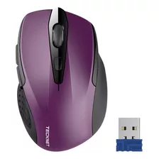 Mouse Inalambrico Tecknet Pro 2.4g | Violeta Y Negro