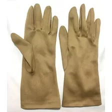 Guantes Marrones De Tela Aterciopelados.