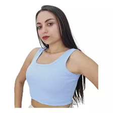 Blusinha Regata Cropped Alça Leve Moda Verão Promoção