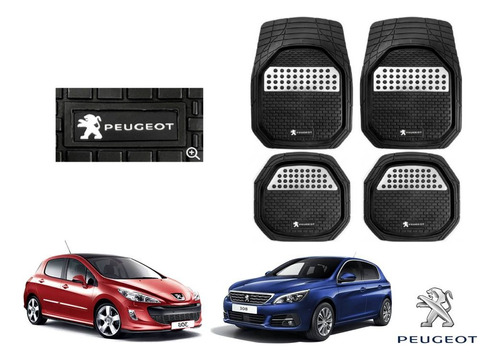 Tapetes 3d Logo Peugeot + Cubre Volante 308 2010 A 2021 2022 Foto 2