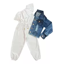 Roupa Infantil Feminina Macacão Jaqueta Casaco Menina Luxo