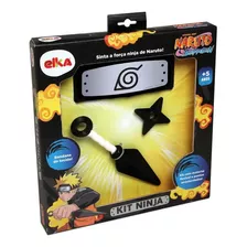 Kit Infantil Ninja Original Naruto Shippuden C/ 3 Peças Elka