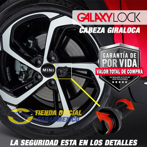 Birlos Seguridad Mini Cooper 5 Puertas S Chili Galaxylock Foto 2