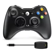 Controle Sem Fio Compatível Para Xbox 360 Pc 2 Em 1 Wirelles Cor Preto