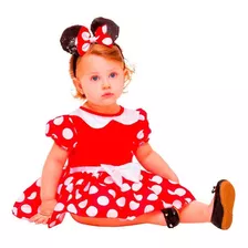 Fantasia Minnie Vermelho Baby Com 1und