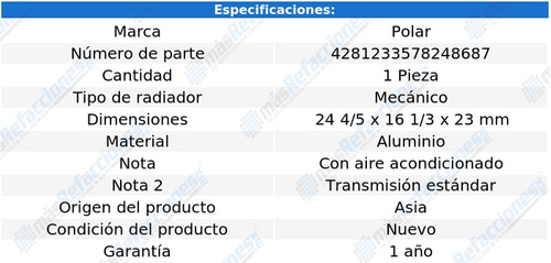 Radiador Volkswagen Gol 2008-2009-2010-2011 1.6l Std C/ac Foto 2