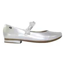 Zapatilla Casual Vestir Coqueta Niña Perla Charol 45007y