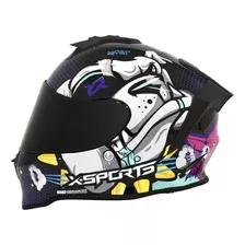 Casco Xsports V151 Morado Brillo Certificacion Europea