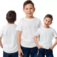 Kit 3 Camisetas Infantil Básicas Prontas Para Sublimação