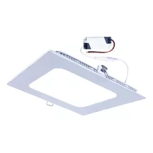 Panel Plafon Led 6w Fria Calida Embutir Cuadrado Interior Color Blanco