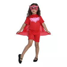 Roupa Infantil Fantasia Aniversário Pj Masks Menina Coruja