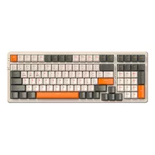 Free Wolf Teclado Inalámbrico Bluetooth K96 Gamer Mecánico ¿blanco Y Negro Qwerty Español Latinoamérica Con Eje Rojo