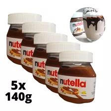 5 Cremes Nutella Original Avelã E Cacau Mini Potes De 140g