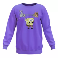 Sudadera Crewneck Bob Esponja Gym Sin Gorro