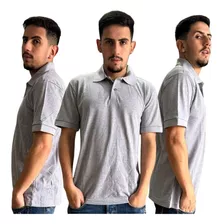 Kit 10 Camiseta Polo Masculina Básica Fio Algodão Premium