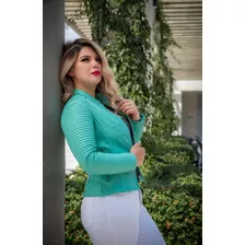 Chamarra De Piel Modelo Ashly Color Hielo Para Dama