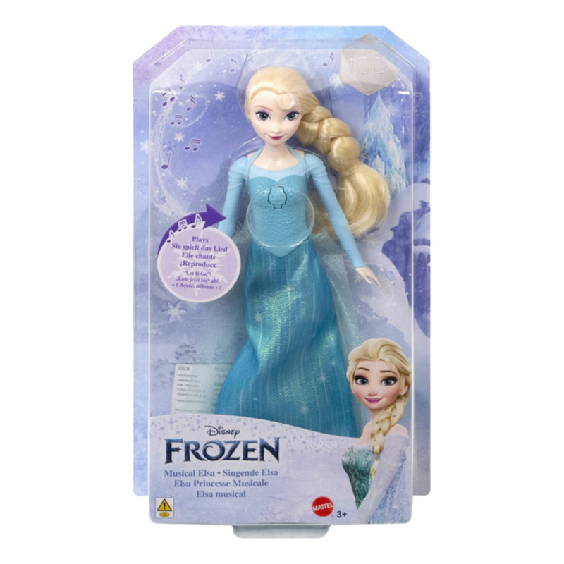 Linda Boneca Frozen Elsa Com Som 24cm Menina Brinquedos