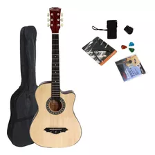 Guitarra Acustica Curva 38 Pulgadas Accesorios Funda Correa