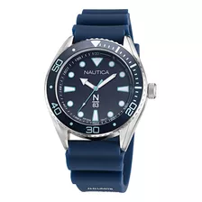 ~? Nautica N83 Hombre Napfws219 N83 Finn World Silver-tone/b