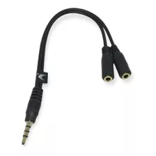 Cable De Audio 3.5 Mm 1 Macho 2 Hembra Microfono + Speaker 