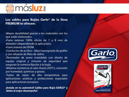 Jgo Cables Bujias Stellar L4 2.0l 87 Garlo Premium Foto 4