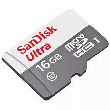 Memoria Sandisk Micro Sd 16gb 80m/s Original Clase 10 Fullhd