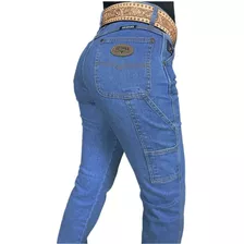 Calça Jeans Feminina Carpinteira Delave Calca Country