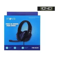 Headphone Gamer Marca Inova Estéreo Fon-8639 Com Nf