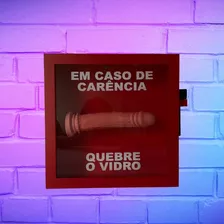 Quadro Emergência Em Caso De Carência Quebre O Vidro Cor Vermelho Armação Vermelho