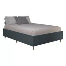 Cama Box Base Queen Para Colchão Desmontável Toronto Dobuê Cor Grafite