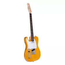 Guitarra Electrica Parquer Telecaster Zurdo Madera Con Funda Color Marrón Claro