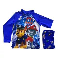 Conjunto Infantil Patrulha Canina Proteção Solar Uv50 Menino