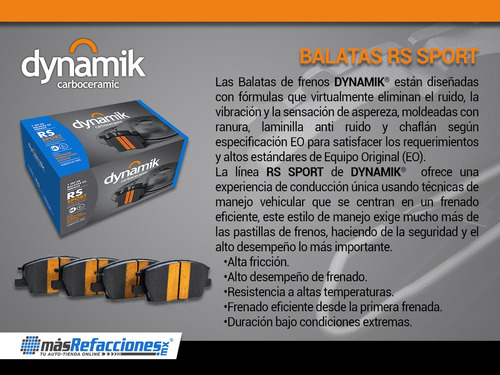 Balatas Rs Sport Delanteras X6 10-14 Dynamik Carboceramic Foto 6