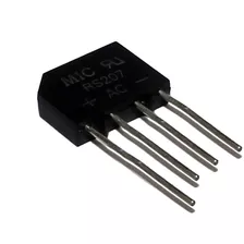 Rs207 Puente Rectificador 2a 1000v Pines En Linea Pack X1