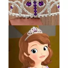 Tiara Coroa Amuleto Colar Princesa Sofia Fantasia Diamante