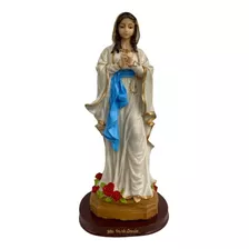 Imagem Nossa Senhora De Lourdes Em Resina 28 Cm