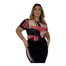 Conjunto Feminino Plus Size Calça E Blusa Feminina Social 