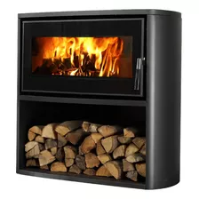 Calefactor Estufa Gl 8 Cristal Curvo-leñera Pot-7,7kw