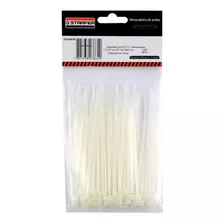 Abraçadeira Nylon Branca 200 X 3,6 Starfer Com 100 Peças Cor Branco