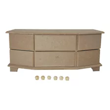 Comoda Retangular 6 Gavetas 33cm Mdf