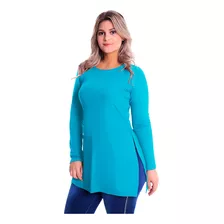 Blusa Laterais Abertas Plus Size Camisa Feminina Malha