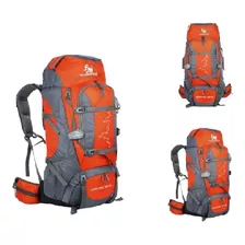 Mochila Camping 80+5 Trekking Senderismo Impermeable Barras