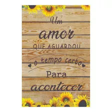 Placa Pvc Casamento Um Amor Girassois 60x40 Noiva