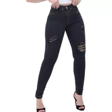 Calça Jeans Feminina Elastano Veste Bem Promoção Cos Alto