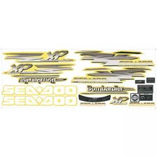 Adesivo Faixa Jet Ski Seadoo Xp 97/98 Amarelo E Cinza