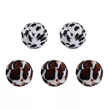 Ueetek 5pcs Gato Bola Juguetes Diametro 14 Pulgadas Leopard