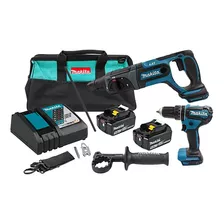 Kit Rotomartillos Inalambricos 18v Con 2 Baterias Makita