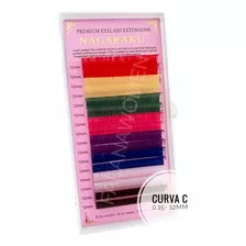 Pestañas Nagaraku Colores Curva C 0.15 Por Longitud 12- 15mm